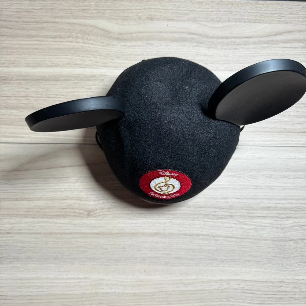 Disney Mickey Ear Hat Adult 56cm Black Good Performing Arts Treble Clef Patch